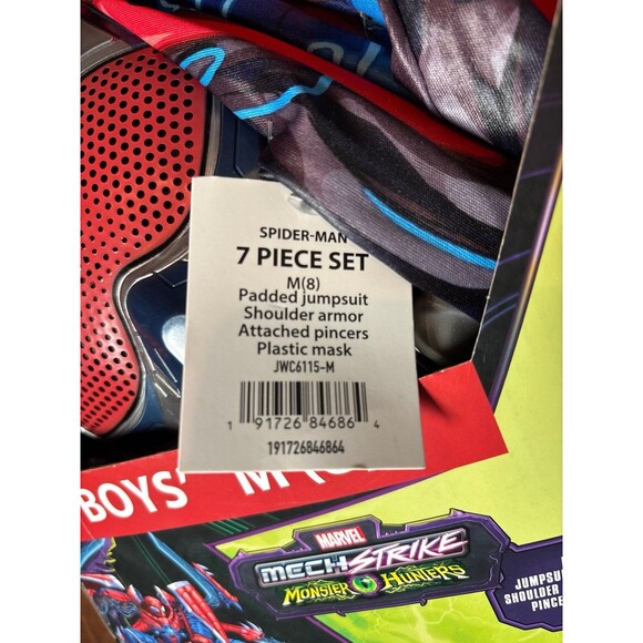 Marvel Spider-Man "Monster Hunters" Kids Costume Size, M (8), NEW! - Picture 3 of 6